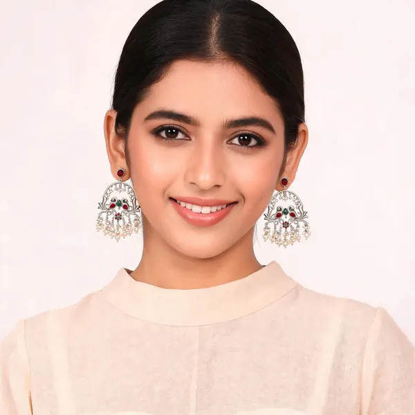 Silver_Tone_Traditional_Chandbali_Earrings_For_Women