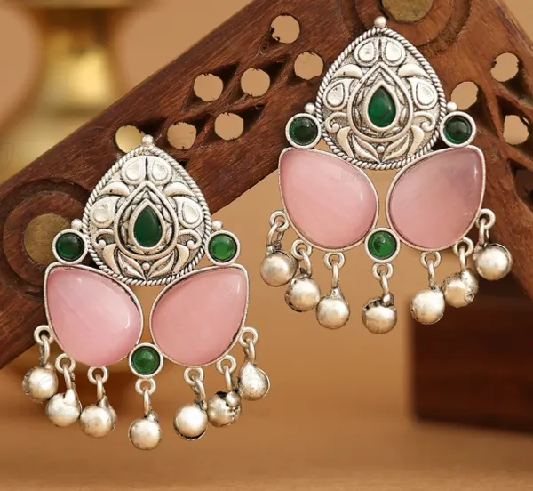Silver_Oxidised_Statement_Drop_Earrings_For_Women
