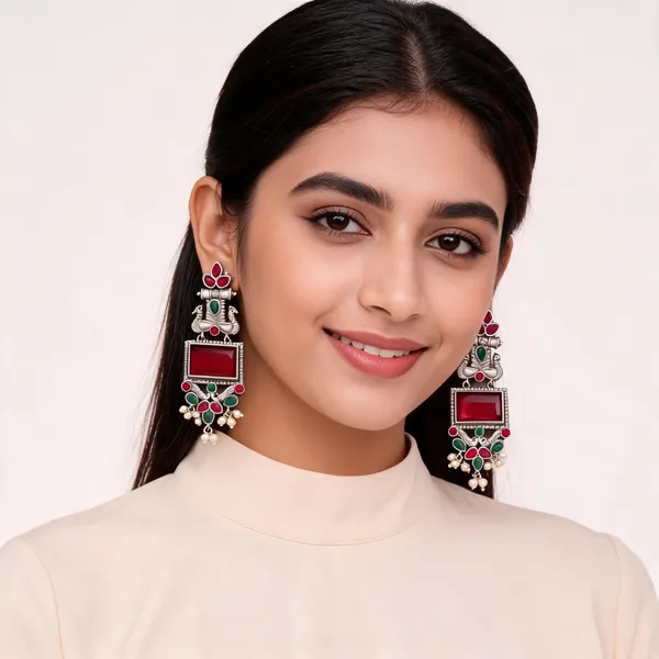 Silver_Oxidized_Statement_Earrings_For_Women