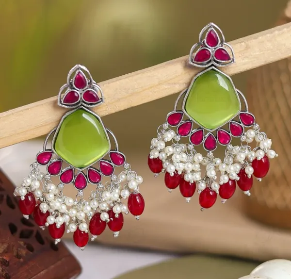 Red_And_Green_Stone_Drop_Earrings_For_Women