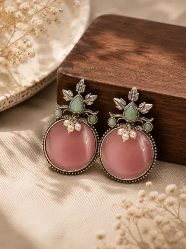 Light_Pink_&_Turquoise_Stud_Earrings_for_Women