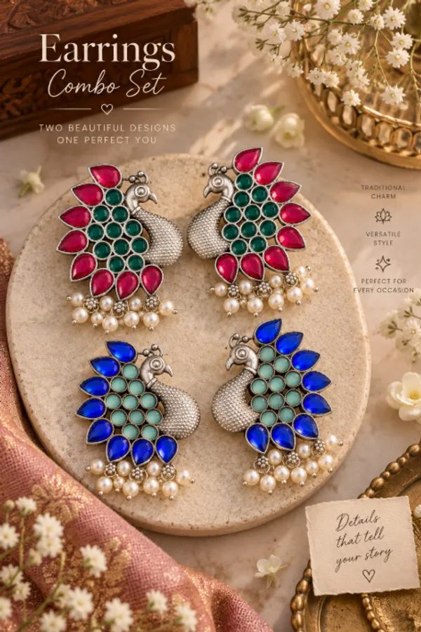 Peacock_Elegance_Earrings_Combo_–_2_Pairs