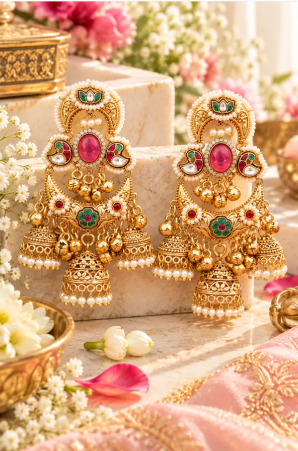 Premium_Gold_Jhumkis_–_Russian_Doublet_Stone