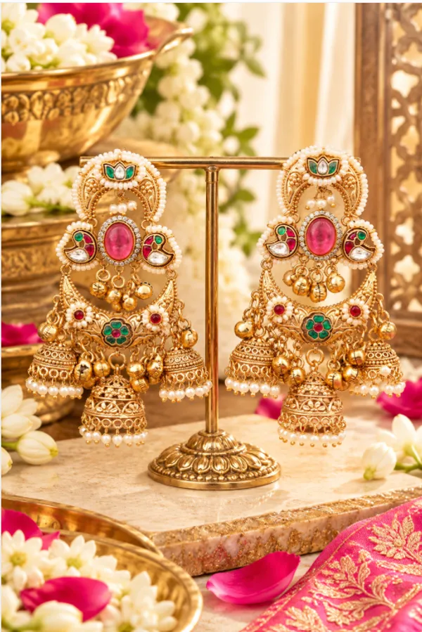 Premium_Gold_Jhumkis_–_Russian_Doublet_Stone