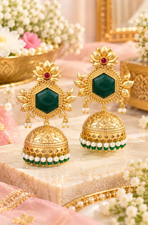 Premium_Gold-Plated_Monalisa_Stone_Jhumki_Earrings
