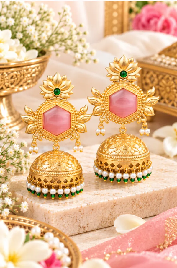 Premium_Gold-Plated_Monalisa_Stone_Jhumki_Earrings