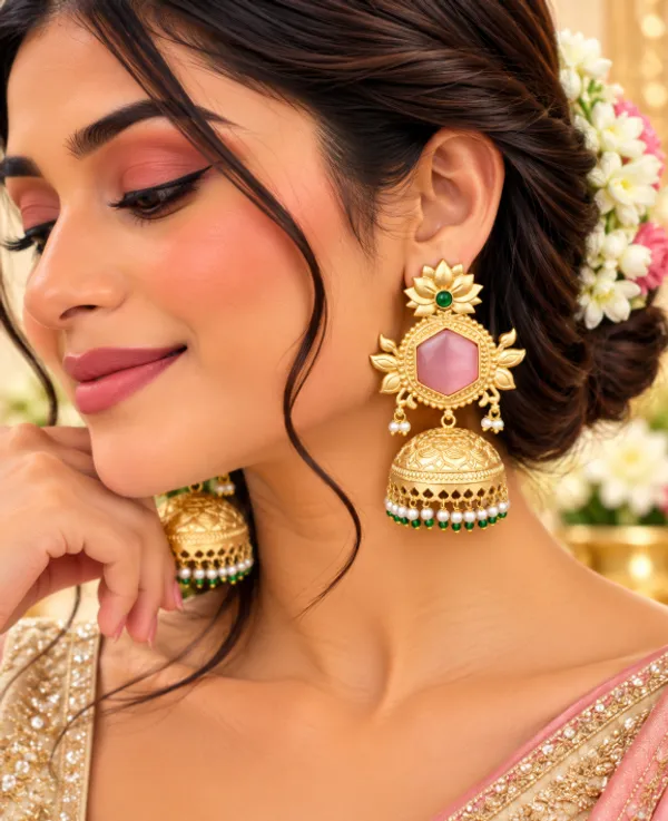 Premium_Gold-Plated_Monalisa_Stone_Jhumki_Earrings