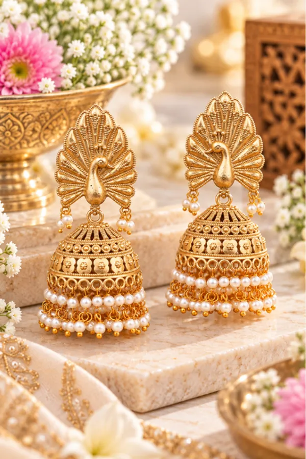 Premium_Gold-Plated_Peacock_Jhumki_Earrings