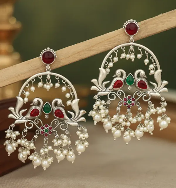 Silver_Tone_Traditional_Chandbali_Earrings_For_Women