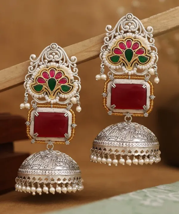 Multicolor_Traditional_Jhumka_Earrings_For_Women