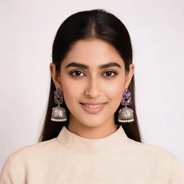 Purple_Stone_Jhumka_Earrings_For_Women