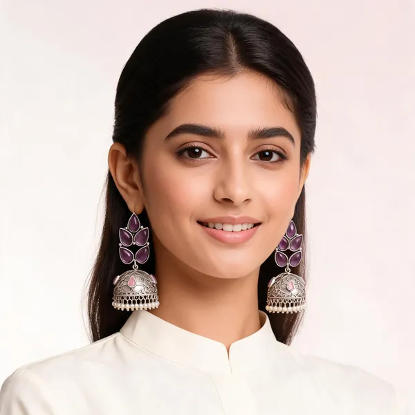 Purple_Stone_Jhumka_Earrings_For_Women