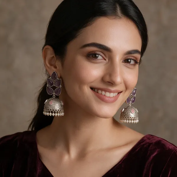 Purple_Stone_Jhumka_Earrings_For_Women