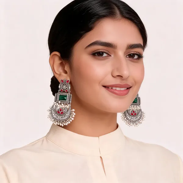 Silver_Oxidized_Chandbali_Earrings_For_Women