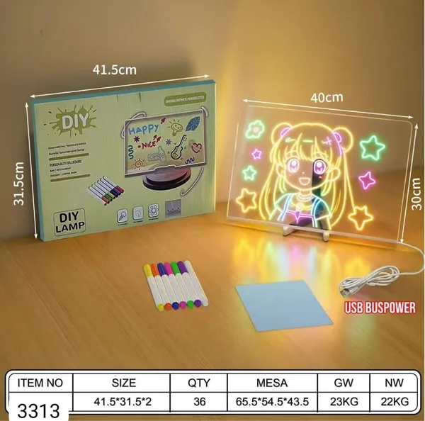 DIY_LED_Drawing_Board_Table_Lamp