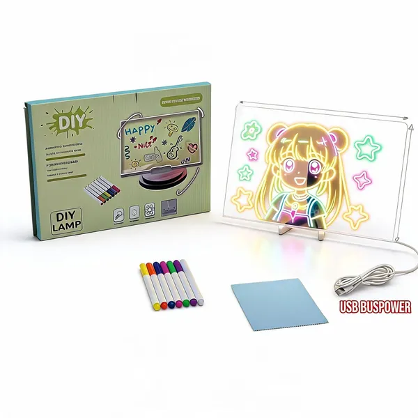 Plastic_Diy_LED_Drawing_Board_Decorative_Table_Lamp