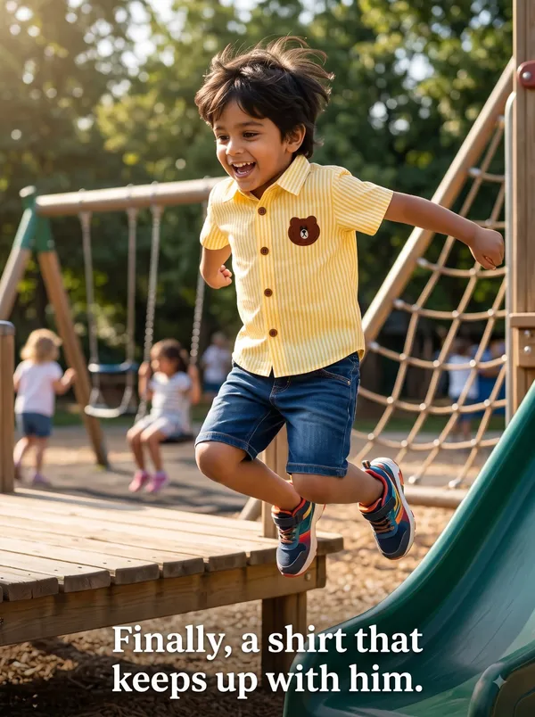 Yellow_Striped_Short_Sleeve_Shirt_for_Boys