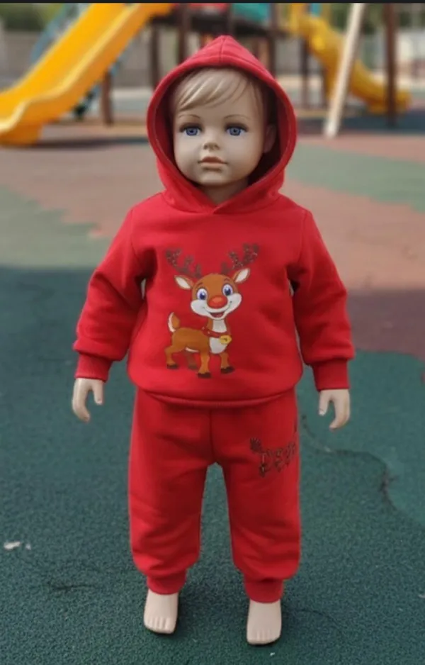 Red_Hooded_Reindeer_Print_Tracksuit_Set_for_Kids
