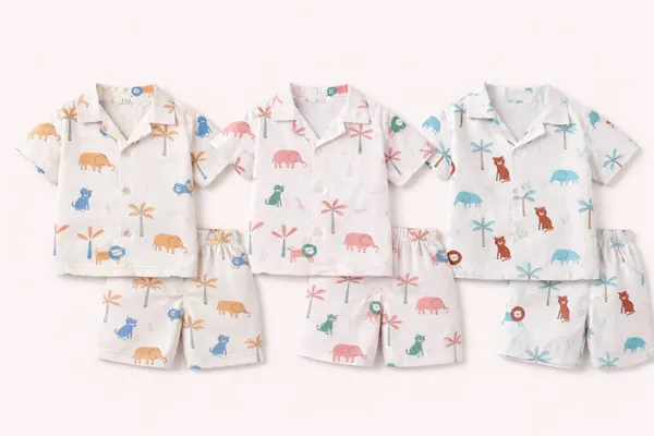 White_Printed_Shirt_And_Shorts_Set_for_Kids