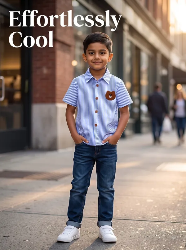 Yellow_Striped_Short_Sleeve_Shirt_for_Boys