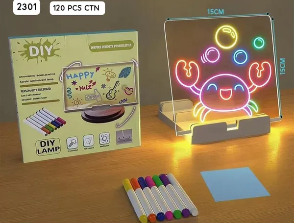 Acrylic_Crab_Pattern_DIY_LED_Lamp