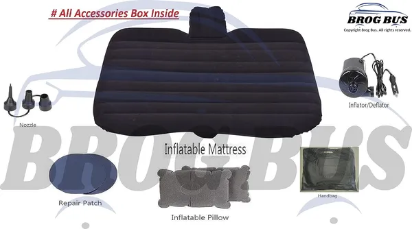 Brogbus_Raf_Car_Travel_Vehicle_Inflatable_Cushion_Mattress_With_Two_Air_Pillows_Car_Air_Pump_And_Repair_Tikki_For_Car_Travel_Black_53_5_X_32_2_X_16_5_Inch_Abs_Plastic_King_U_K_Standard
