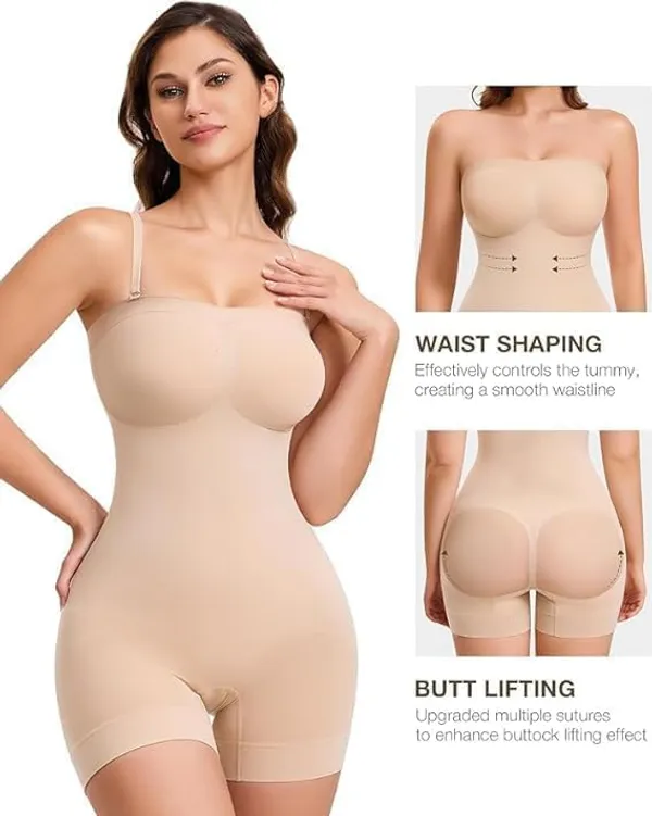 Assorted_Nylon_Strapless_Butt-Lifting_Tummy_Tucker_Bodysuit_For_Women