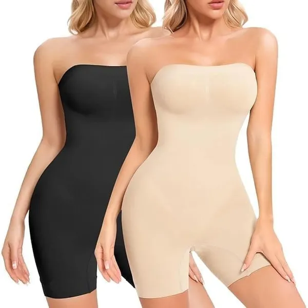 Assorted_Nylon_Strapless_Butt-Lifting_Tummy_Tucker_Bodysuit_For_Women