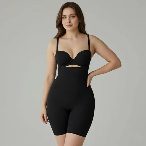 Black_Nylon-Spandex_Strapless_Bodysuit_Tummy_Tucker_For_Women
