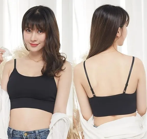 Black_Cotton_Padded_Sports_Bra_For_Women