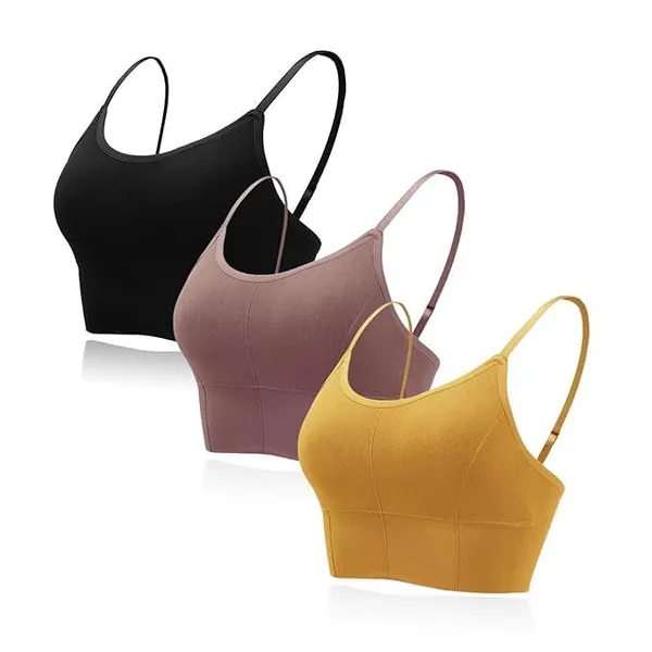 Black_Pink_Orange_Cotton_Padded_Sports_Bra_For_Women
