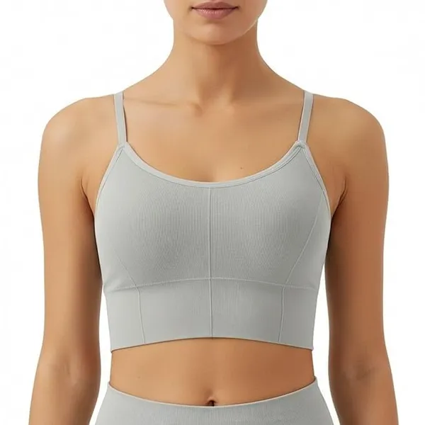 White_Grey_Orange_Cotton_Padded_Sports_Bra_For_Women