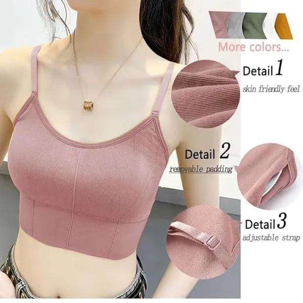 Green_Pink_Grey_Cotton_Padded_Sports_Bra_For_Women