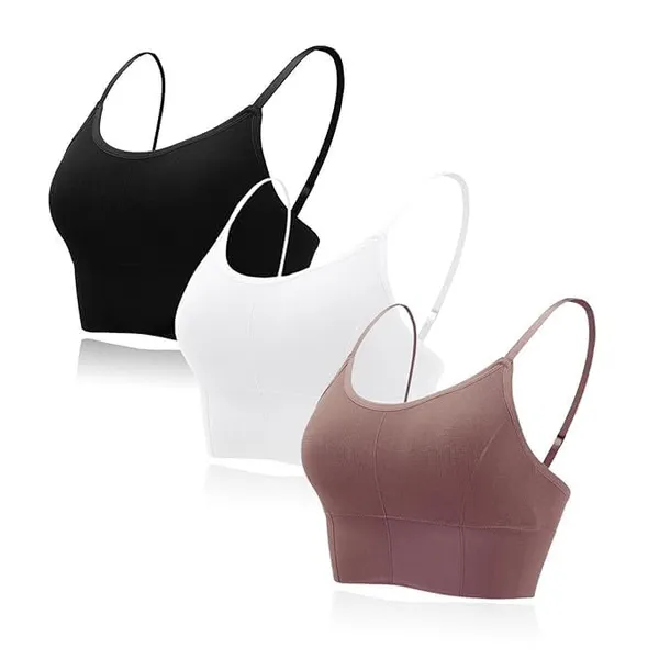 Black_White_Pink_Cotton_Padded_Sports_Bra_For_Women