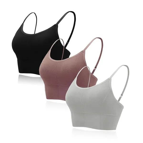 Black-Pink-Grey_Cotton_Padded_Sports_Bra_For_Women