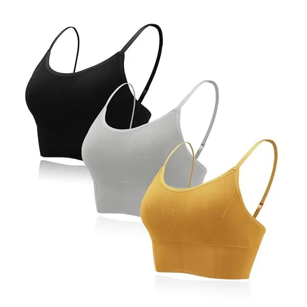 Black-Grey-Orange_Cotton_Padded_Sports_Bra_For_Women