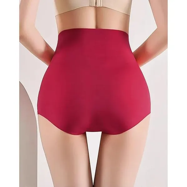 Red_Nylon_Spandex_High_Compression_Waist_Cincher_For_Women