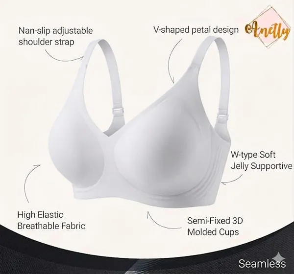 White_Nylon-Spandex_Seamless_Racerback_Wireless_Bra_For_Women