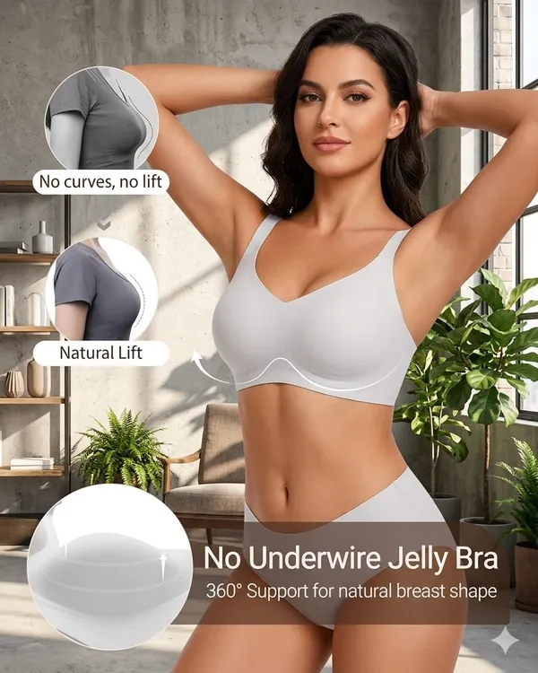 White_Nylon-Spandex_Seamless_Racerback_Wireless_Bra_For_Women