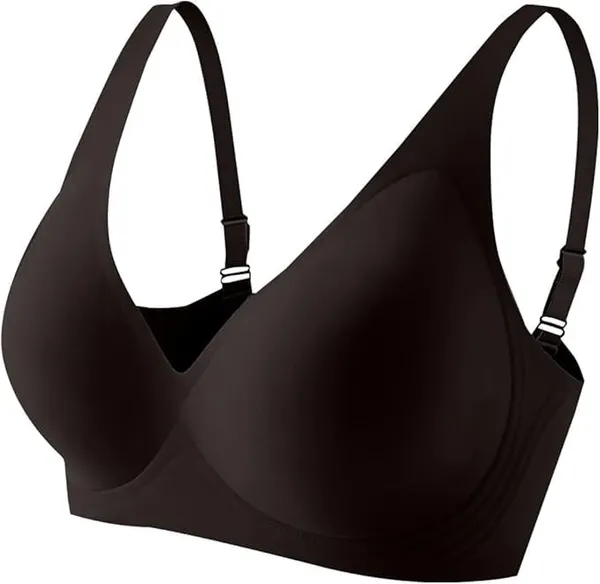 Black_Nylon-Spandex_Seamless_Racerback_Wireless_Bra_For_Women