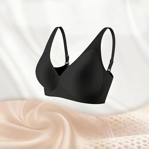 Black_Nylon-Spandex_Seamless_Racerback_Wireless_Bra_For_Women