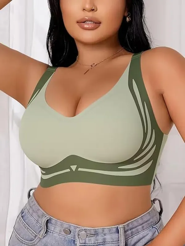 Green_Nylon_Seamless_Wireless_Push-Up_Bra_For_Women