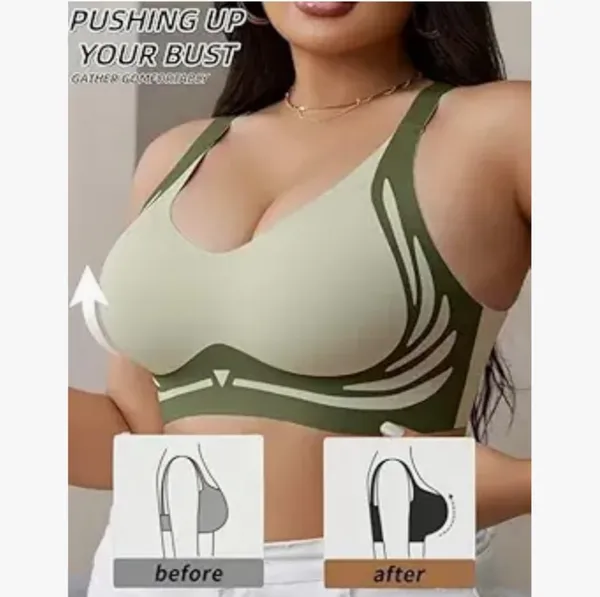 Green_Nylon_Seamless_Wireless_Push-Up_Bra_For_Women