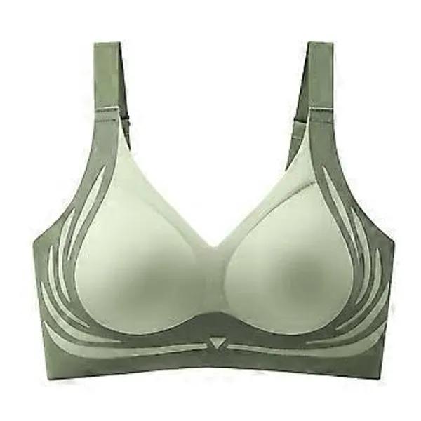 Green_Nylon_Seamless_Wireless_Push-Up_Bra_For_Women