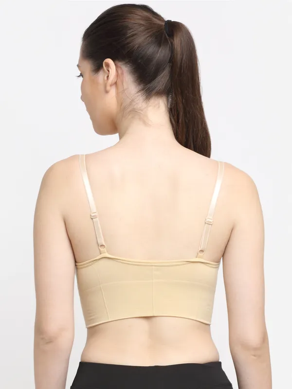 Beige_Cotton_Blend_Non-Padded_Full_Coverage_Bra_For_Women