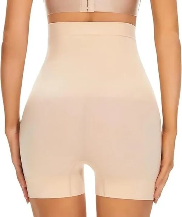 Beige_Nylon_Spandex_Shapewear_For_Women