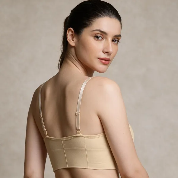 Beige_Cotton_Blend_Non-Padded_Full_Coverage_Bra_For_Women