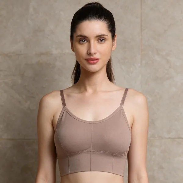 Pink_Cotton_Padded_Sports_Bra_For_Women