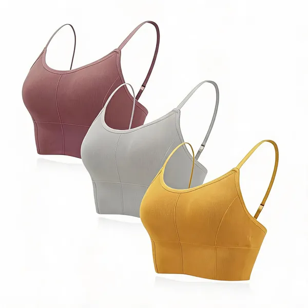 Pink_Grey_Orange_Cotton_Padded_Sports_Bra_For_Women