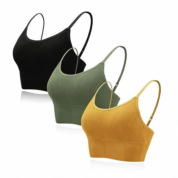 Green_Grey_Orange_Cotton_Padded_Sports_Bra_For_Women